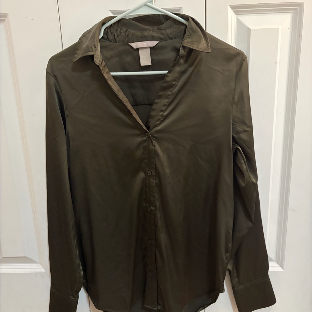 H&M Olive Green Blouse